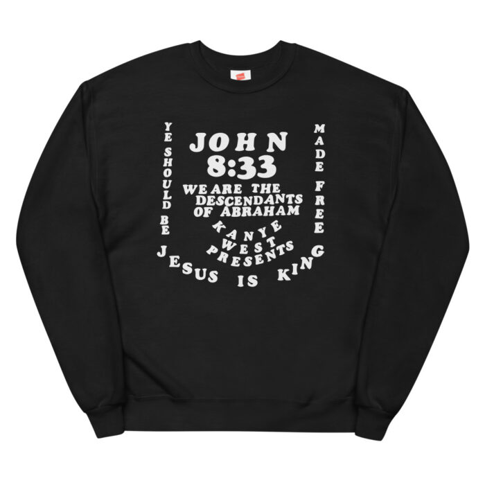 Jesus is King JOHN Unisex Fleece Sweatshirt