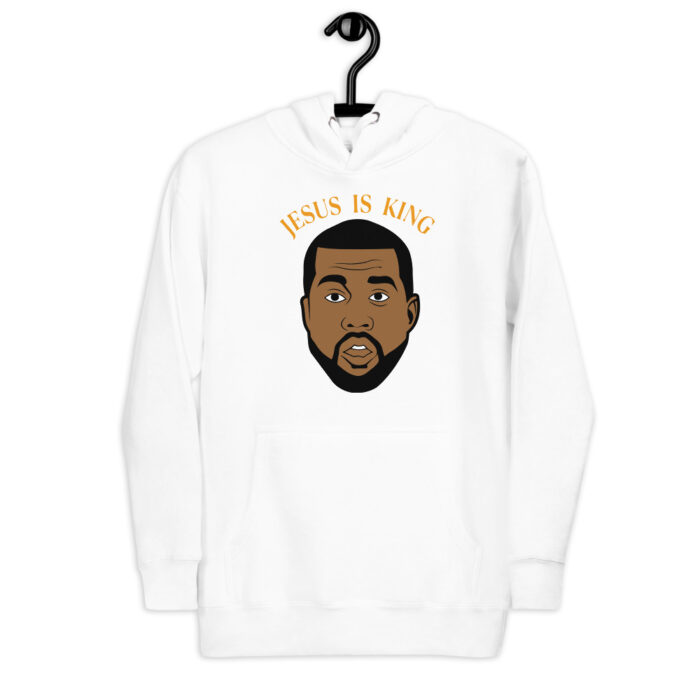 Jesus is King Kanye West Face Hoodie white