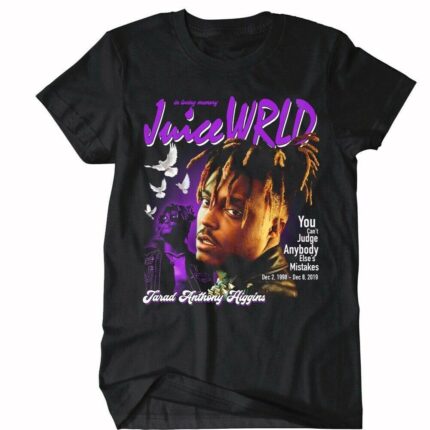 Juice WRLD Quote RAP R&B Hip Hop Music Short Sleeve T-shirt 1