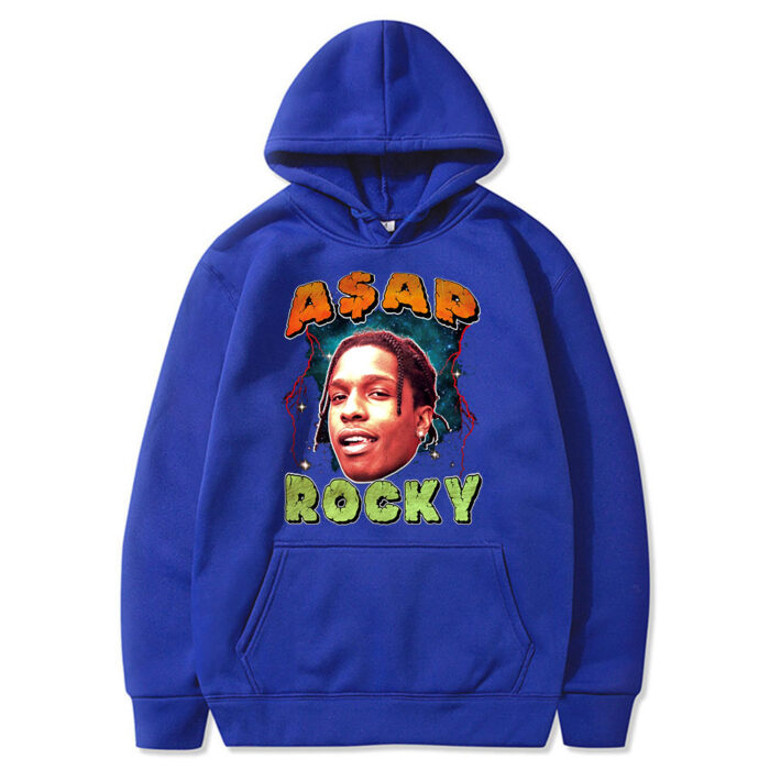 90s Rapper Asap Rocky Men Vintage Graphic Long Sleeve Pullover Hoodie 4