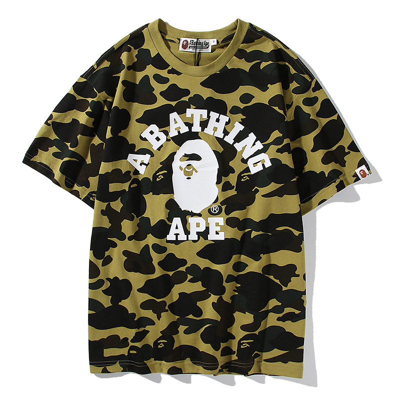 BAPE Men Casual Short Sleeve Camouflage Unisex Streetwear Summer T-Shirts 1