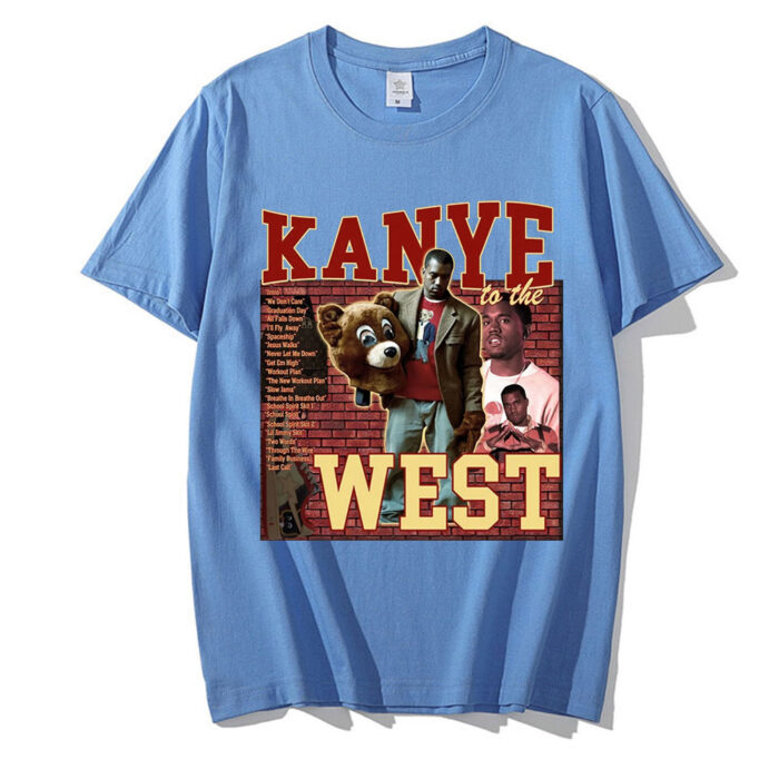 Kanye West 90s Vintage Retro Unisex Graphic Black T Shirts 4