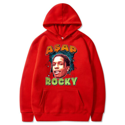 90s Rapper Asap Rocky Men Vintage Graphic Long Sleeve Pullover Hoodie 2