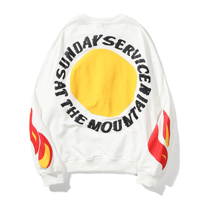 Kanye West Holy Spirit Flame Pattern Sweatshirt - Hoodie 5