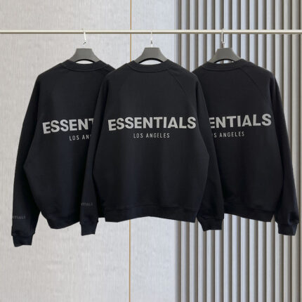 New Essentials Men's Fashion Brand Polyester 3M Reflective Loose Unisex Sweatshirt 2