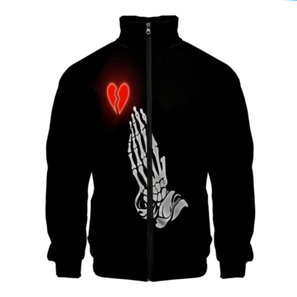Juice Wrld Stand Collar Zipper Men Fans Coat Fashion Jackets
