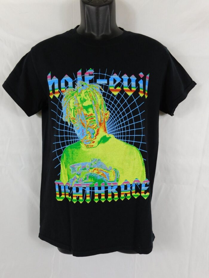 JUICE WRLD HALF EVIL DEATH RACE BLACK TEES