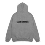 Essentials Flocking Letter Pullover Loose Hoodie