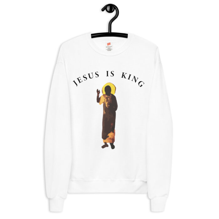 Jesus Is King Printed Sweatshirt white