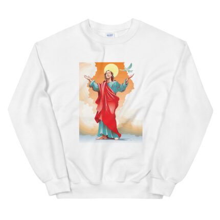 Jesus Unisex Sweatshirt white