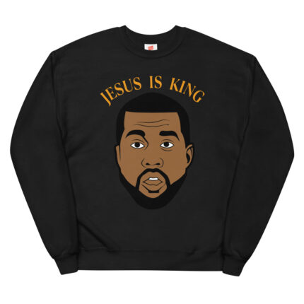 Jesus is King Face Unisex Fleece Sweatshirt
