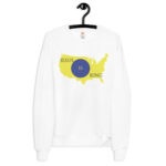 Jesus is King Map Unisex Fleece Sweatshirt white