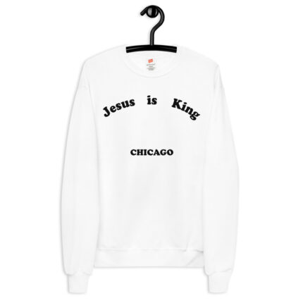 Jesus is King White Fleece Sweatshirt