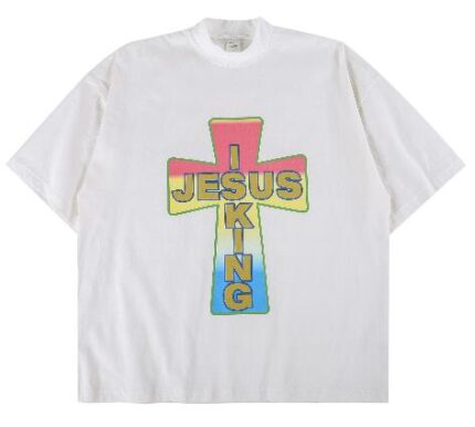 Jesus is King White Print T-Shirt white