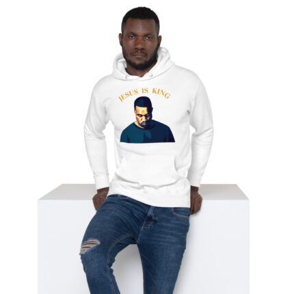 Kanye West Jesus is King Portrait Hoodie white